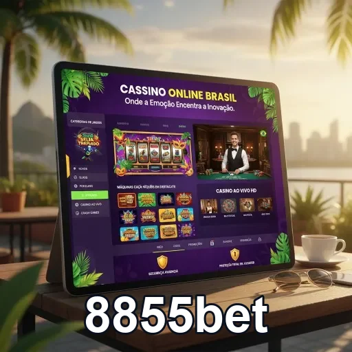 Ilustração de Explore a variedade de jogos da 8855bet com benefícios VIP